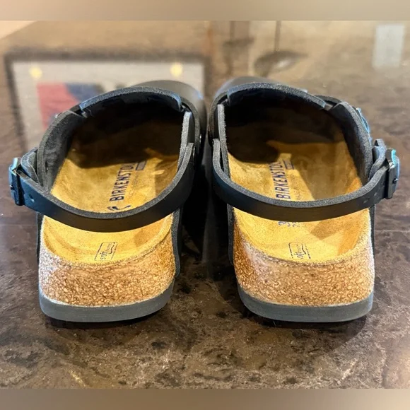 Birkenstock Boston Tokio Black Leather Clogs Size 39 - Picture 14 of 16